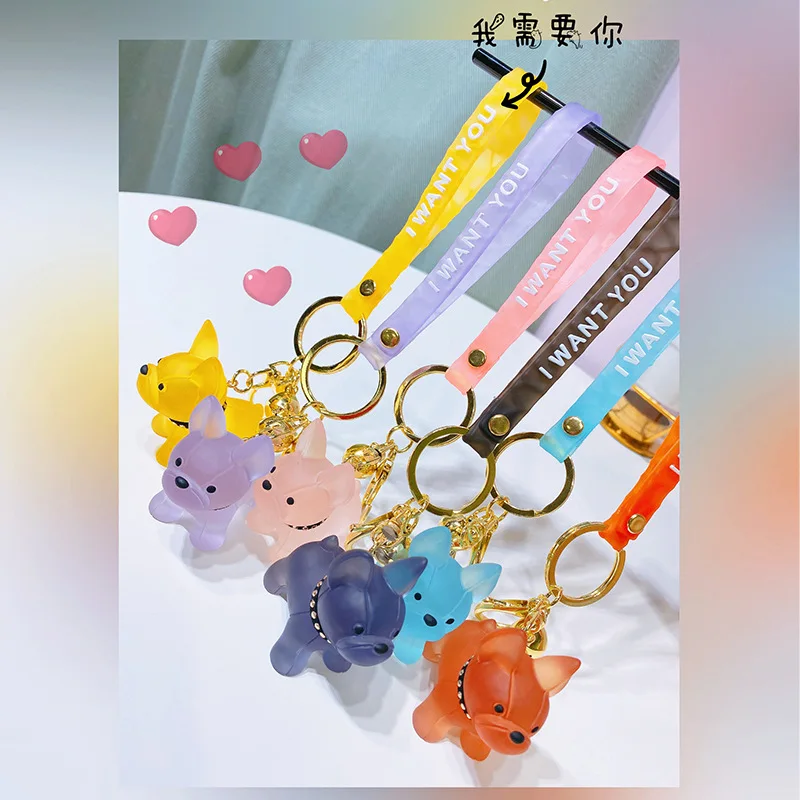 Новый классический французский панк бульдог брелок для мужчин автомобильный