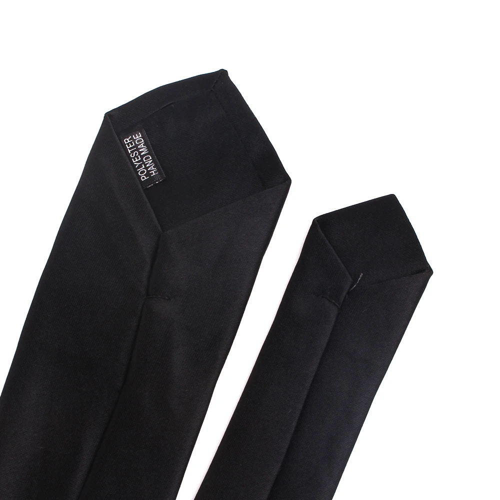 Черный тонкий галстук для мужчин и женщин Забавный с вышивкой девочек мальчиков