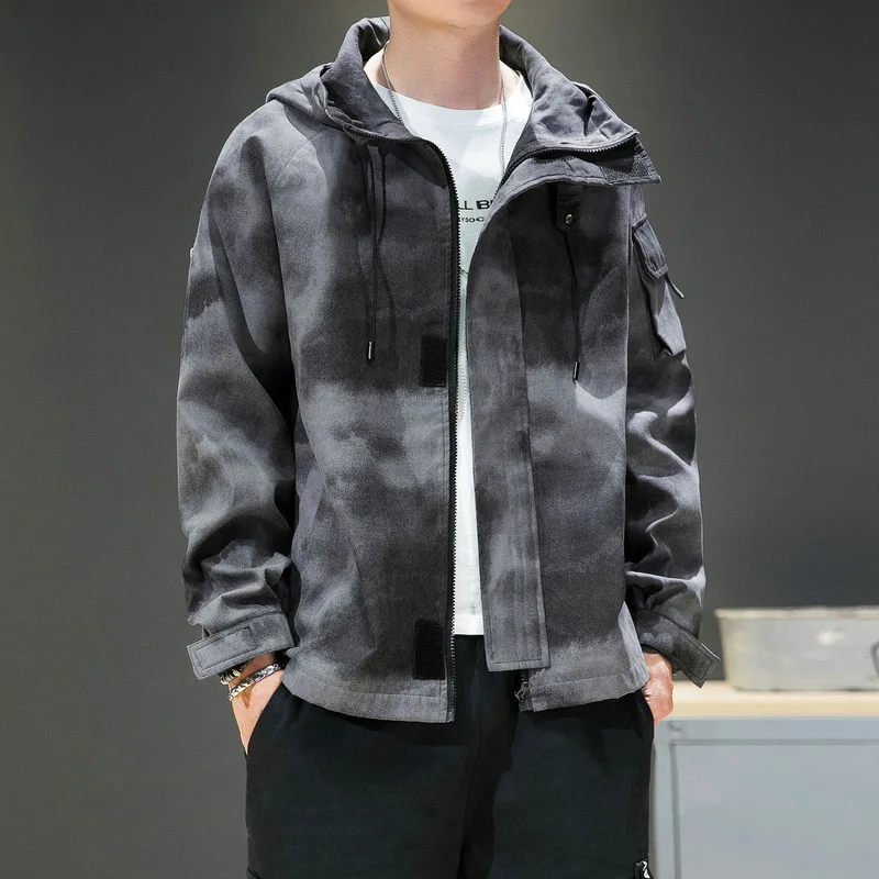 

Japanese spring and autumn loose camouflage tooling men's jacket fashion jacket Gothic bomber jacket men clothing couple clothes