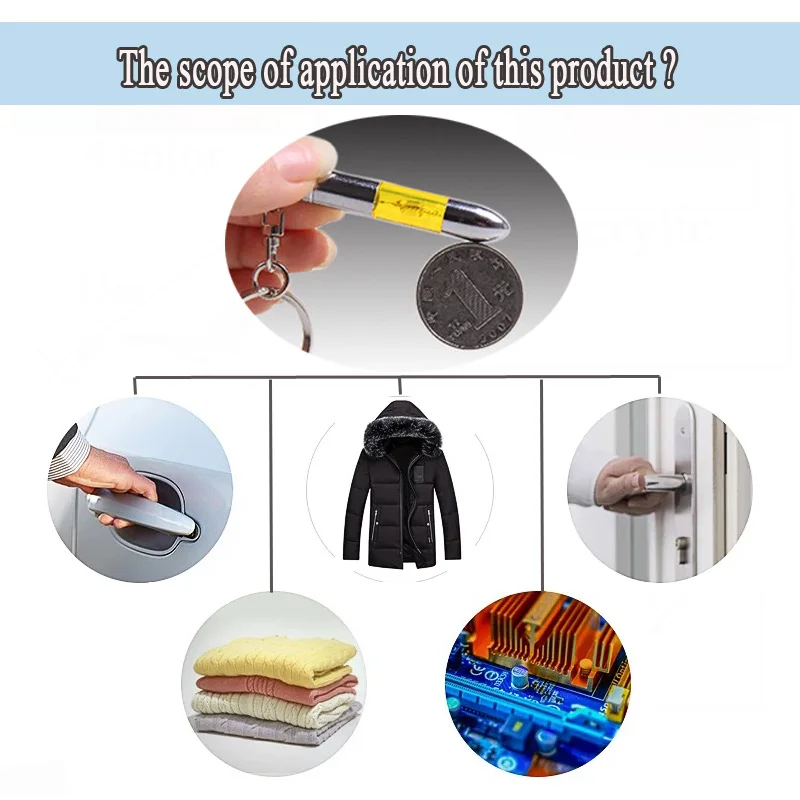 Брелок для ключей со встросветодиодный индикатором антистатический переносной