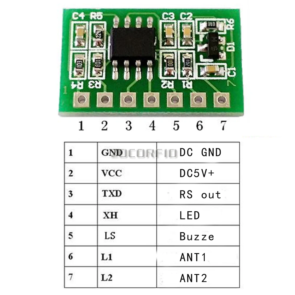 RS232 9600 ttl 125 кГц EM4100 RFID считыватель карт модуль для Arduino modeul UART
