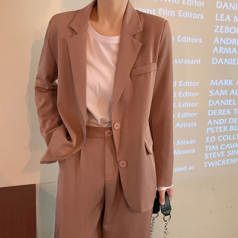 

Spring Autumn Women Pant Suit Female Office Lady Blazer Jacket & Long Pants Office Lady Uniform Suits Set