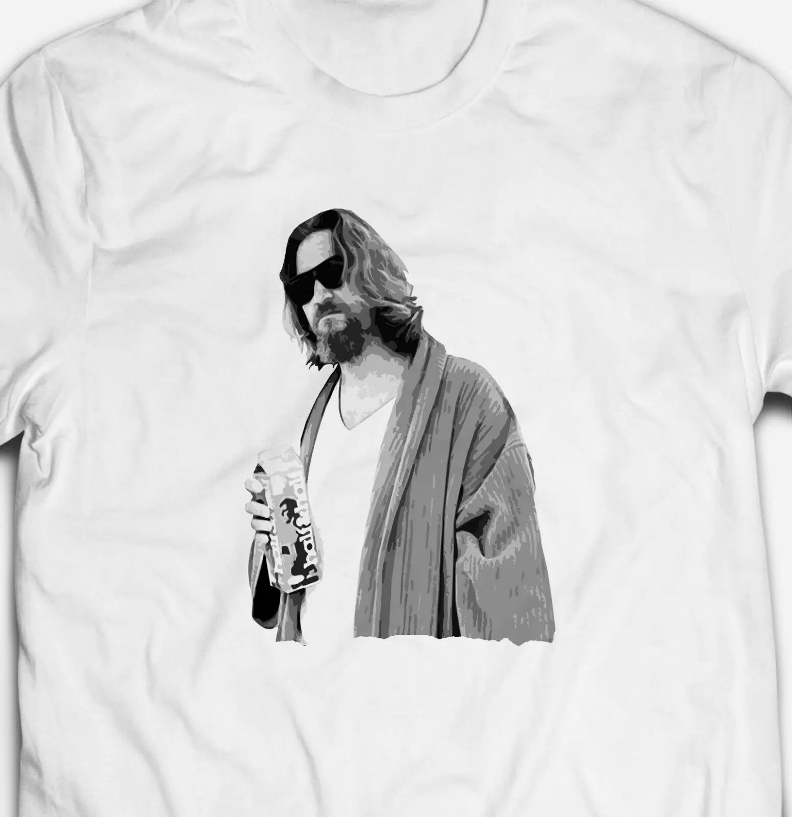 Забавный Ретро фильм БОЛЬШОЙ ЛЕБОВСКИ Т. В. Мужская футболка из 100% хлопка для