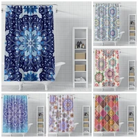 bohemian shower curtain colorful floral printed ethnic style bath screen polyester waterproof cloth decor home bathroom180x180cm