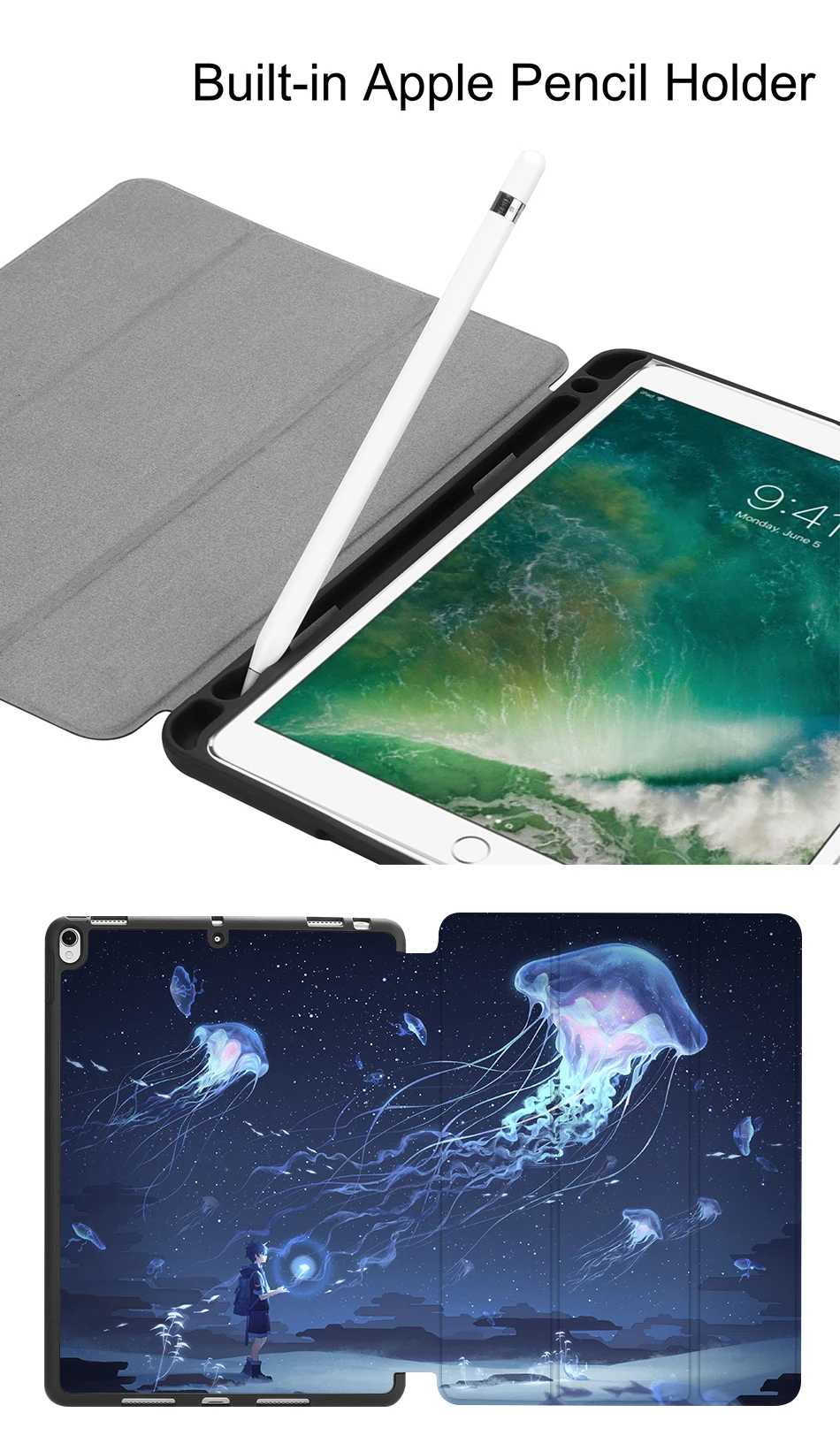 MTT Мягкий ТПУ из искусственной кожи чехол для iPad Pro 10,5/Air 10,5 дюймов с карандашом держатель чехол для планшета граффити защитный чехол