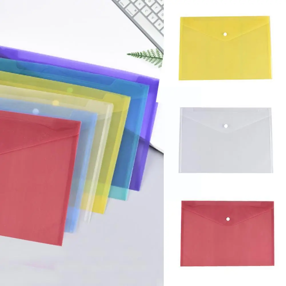 

1pcs A4 Transparent File Folder Binder Waterproof File Holder Supplies Office Envelope Filing Business Document School Orga R4K4