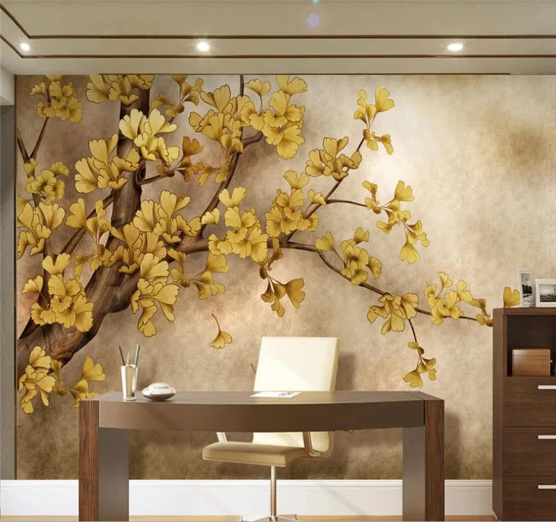 Настенные обои на заказ домашний Декор живопись ручная роспись китайское дерево