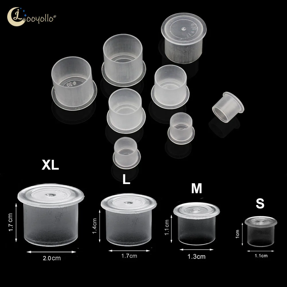 

Free Shipping 1000 Pcs/Pack Disposable Plastic Tattoo Ink Cups Container S/M/L/XL Microblading Makeup Pigment Holder Rack Tray