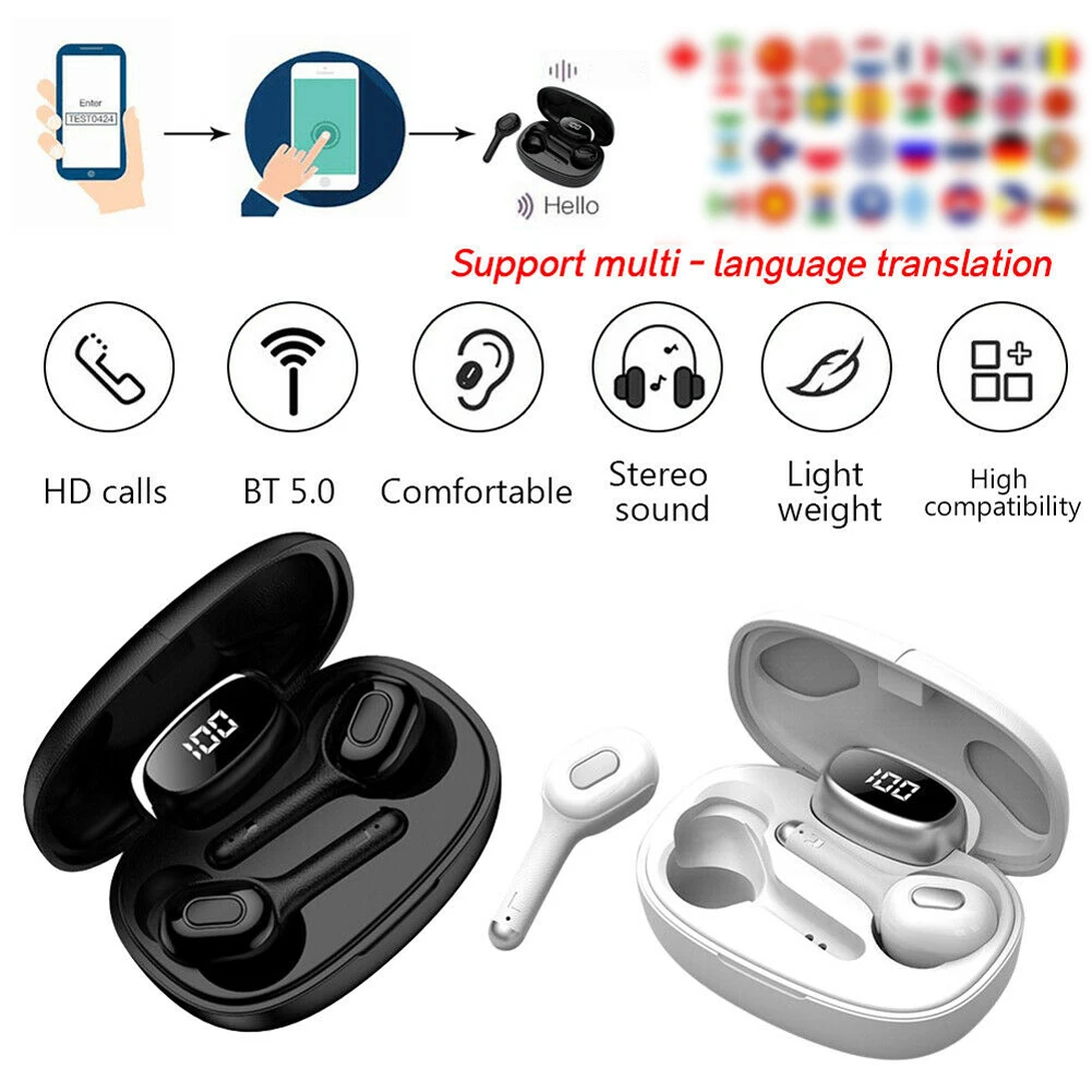 Игровая гарнитура TWS True Wireless Bluetooth 5 0 наушники с зарядным цифровым дисплеем