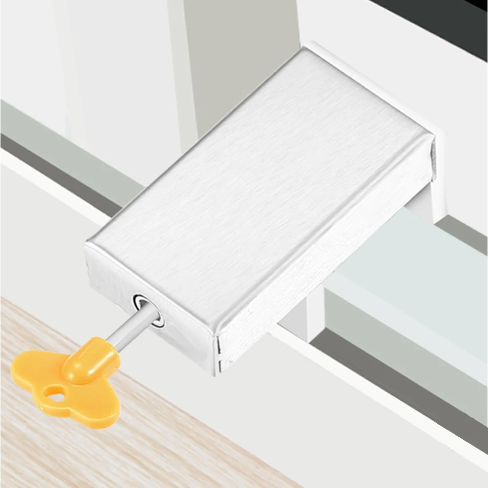 

Easy Install Stainless Steel Free Rails Limit Stopper Home Children Security Lock Adjustable Thick Door Window With Key Sliding