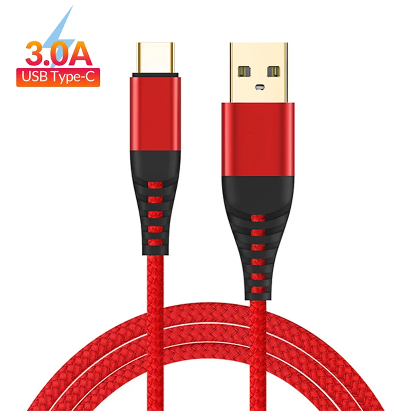 USBC Кабель с разъемом типа C USB кабель для Samsung S21 S20 S10 плюс Huawei P40 P30 Type мобильного