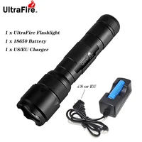 ultrafire portable led flashlight xml t6l2v6 lamp 18650 battery high power rechargeable torch lantern hunting luz flash light