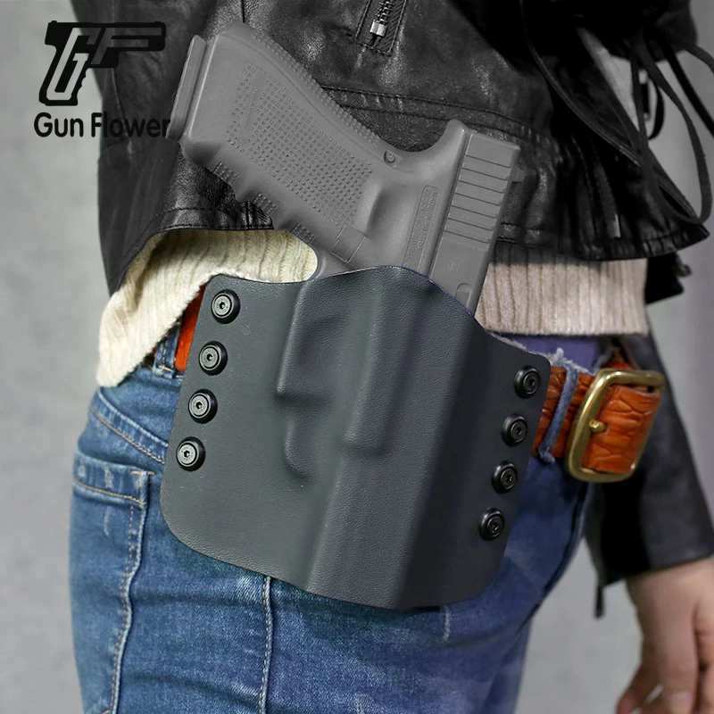 Gunflower Тактический Внешний пояс Glock 17 пистолет маскирование OWB Kydex кобура для