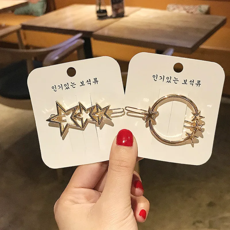 

Xwen 2021 Same Style Metal Hairpin Korean Clip Love Cat Hairpin Cute Girl With Bangs And Pearls Headdress