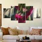 Модульная Картина на холсте для домашнего декора, 5 панелей, аниме Geass C.C., Постер для гостиной, настенная Картина на холсте для дома, оптовая продажа