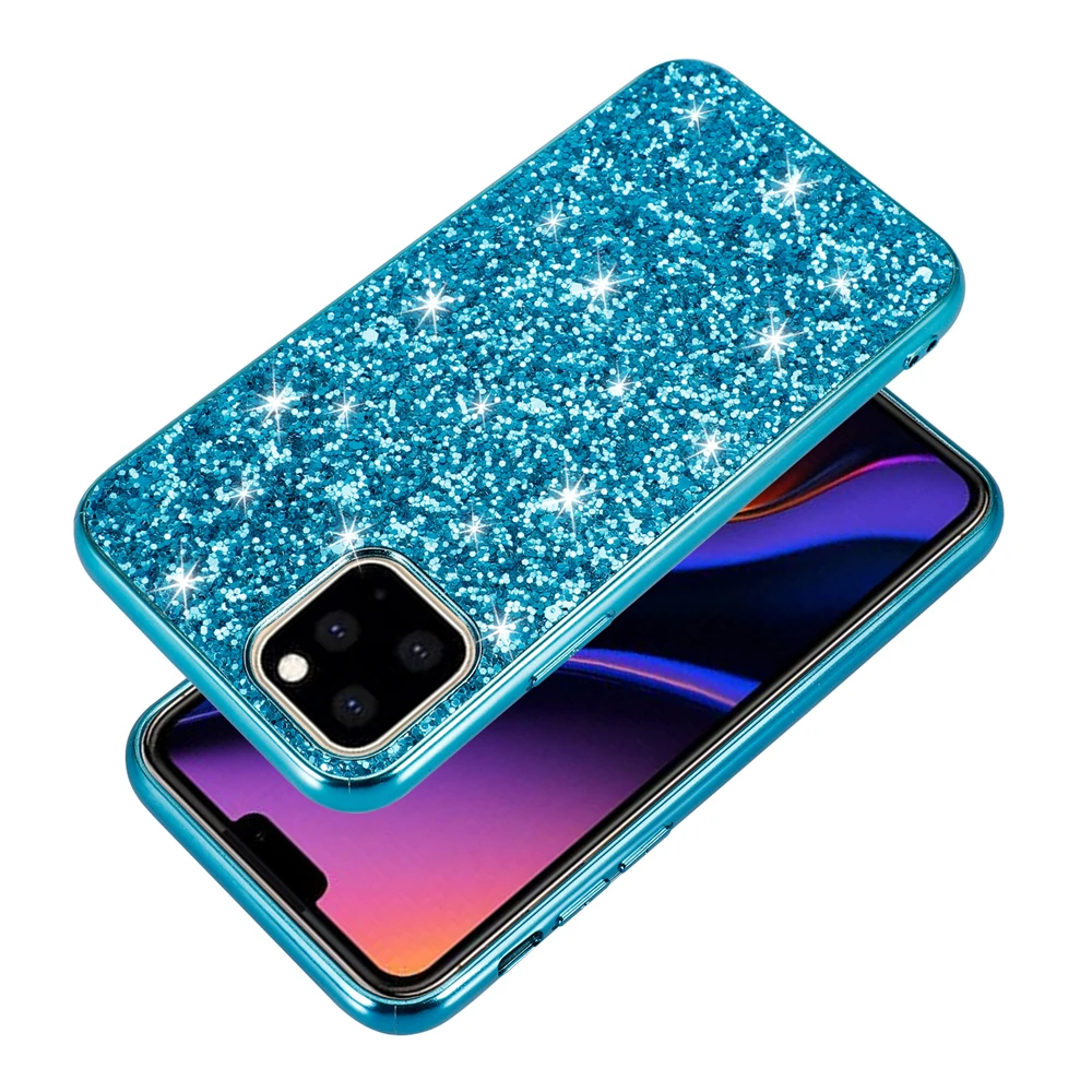 Модный роскошный блестящий чехол для телефона iPhone 11 Pro Max ударопрочный с алмазной