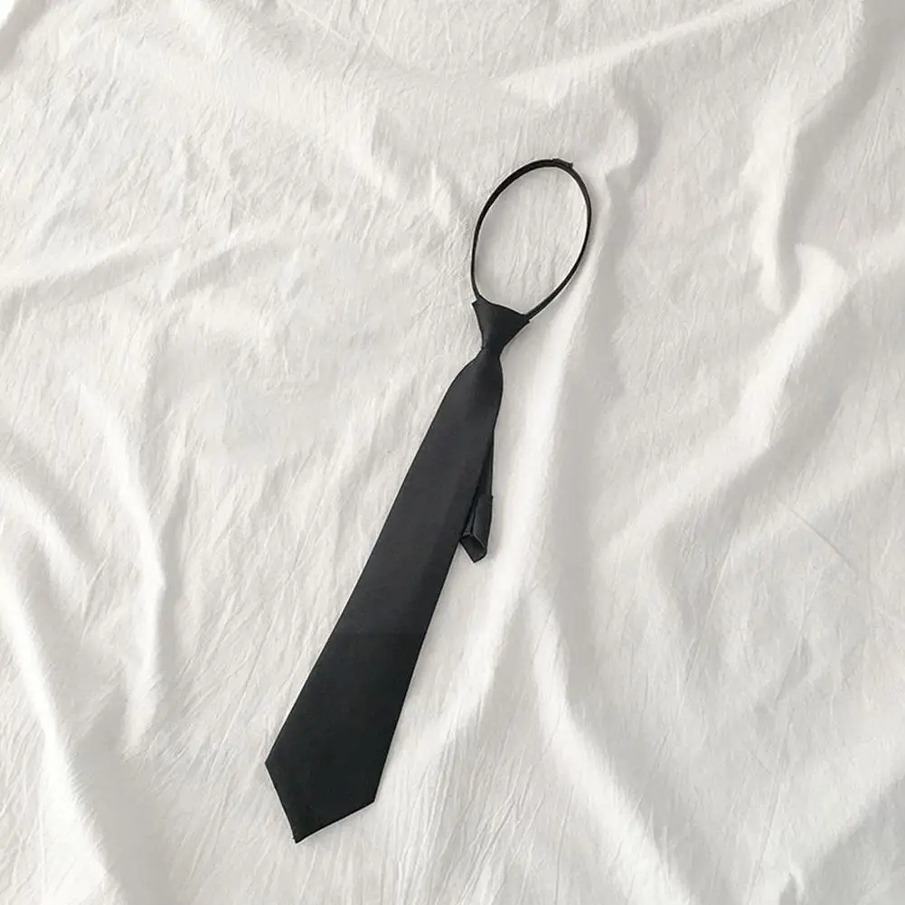 

Tie For Men Women Zipper Tie Black Clip On Men Tie Security Ties Unisex Tie Clothes Neckties Funeral Steward Matte T B2z8