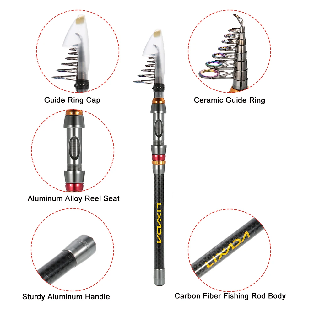 Телескопическая удочка комбо и катушка полный комплект спиннинговая Рыболовная