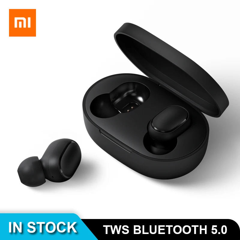 Xiaomi Redmi Airdots TWS Bluetooth наушники стерео басы BT 5,0 Eeadphones с микрофоном Handsfree Наушники управление AI