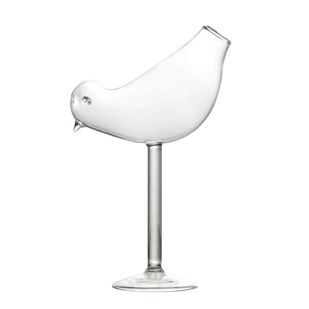 

Cute Bird-shaped Cocktail Glasses Transparent Lead-free High Shed Glass Wine Glass Goblet Whiskey Beer Drinking Cup