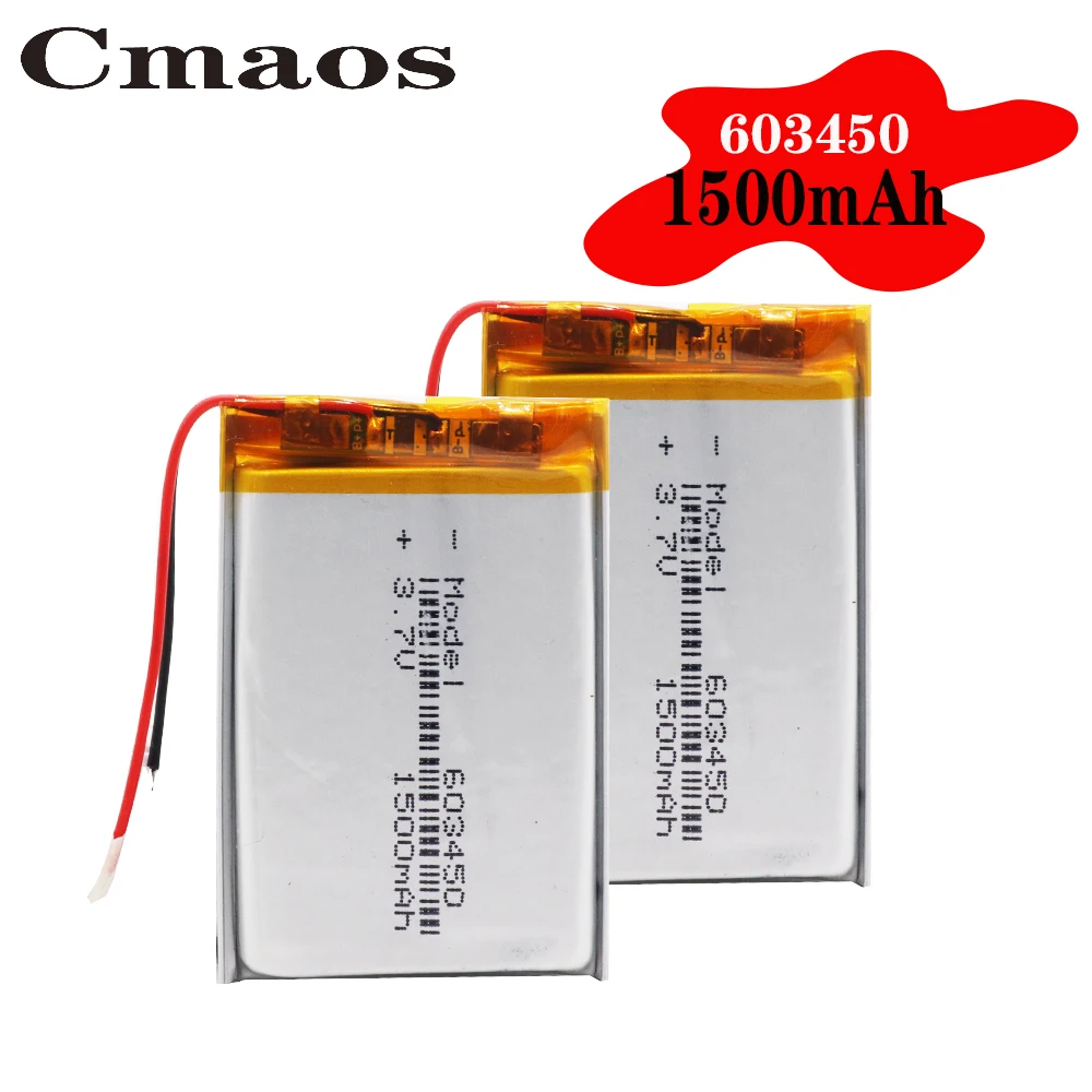 Перезаряжаемый литий ионный аккумулятор 1500 мАч полимерный 603450 полимерные