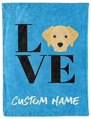 Economici Love Nome Personalizzato Coperta-coperte Avvolgenti Leggere Personalizzate Per Cani Amanti Dei Cani Mamma Papà Bambini Tempo Di Famiglia