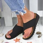 Сандалии Oeak женские ортопедические, мягкие босоножки на плоской подошве, удобная обувь на платформе, корректор большого пальца стопы