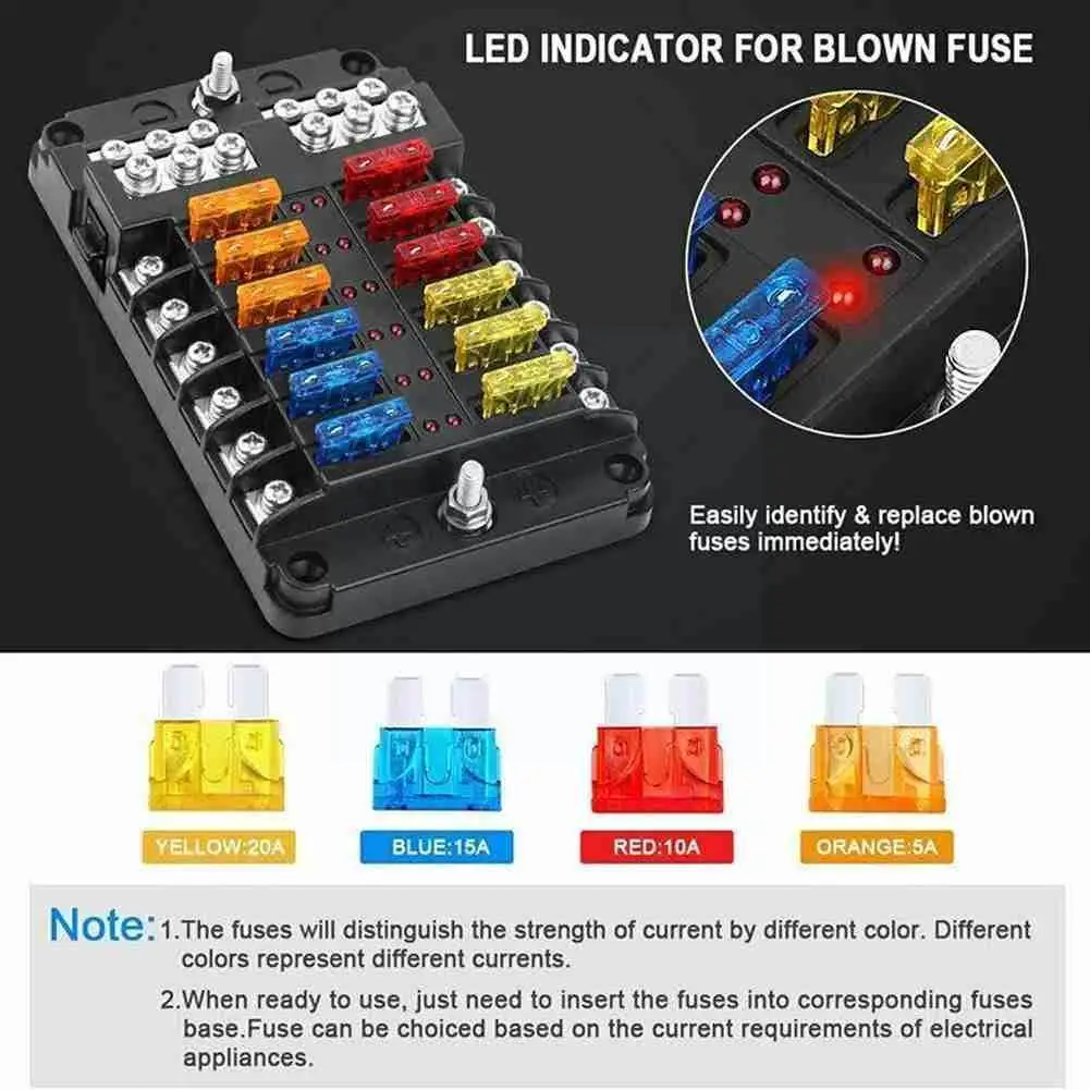 Держатель предохранительной коробки для автомобиля лодки с 12-ходовым держателем