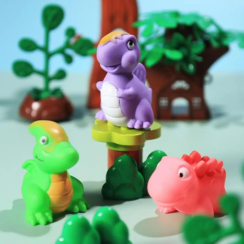 

6Pcs Dinosaur Toy Bright Color Soft Waterproof Cartoon Dinosaur Water Play Toy Bathtub Toy for Toddlers