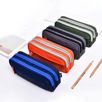 1pc simple design pencil case creative large capacity zipper pencil bag pouch stationery organizer for kids gift school supplies