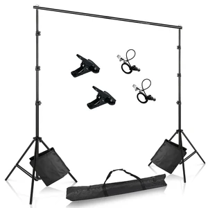 photo backdrop stand adjustable photography muslin background support system stand with sand bag for photo video studio free global shipping