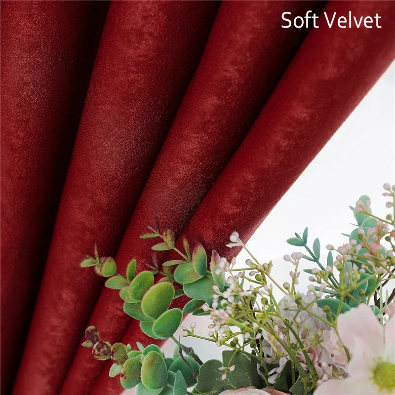 Мягкие бархатные светонепроницаемые шторы YokiSTG для гостиной спальни однотонные