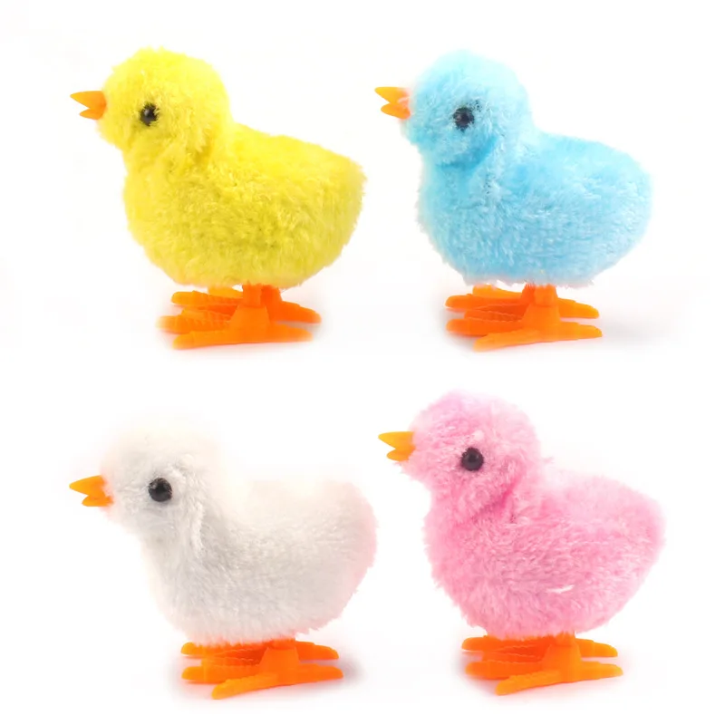 Juguete de peluche de pollo con resorte para ni&ntilde;os, juguete educativo para regalo-5