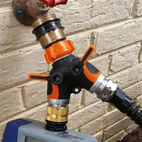 garden y type 2 way pipe connector watering accessories hose splitter plastic metal water valve for sprinkler faucet us