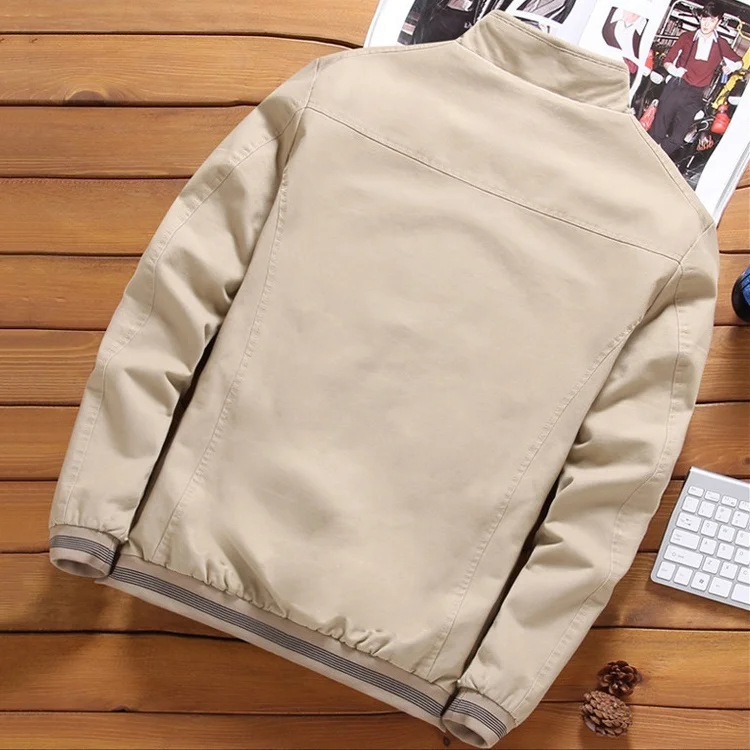 Осенне-зимняя мужская куртка-бомбер повседневная флисовая верхняя одежда