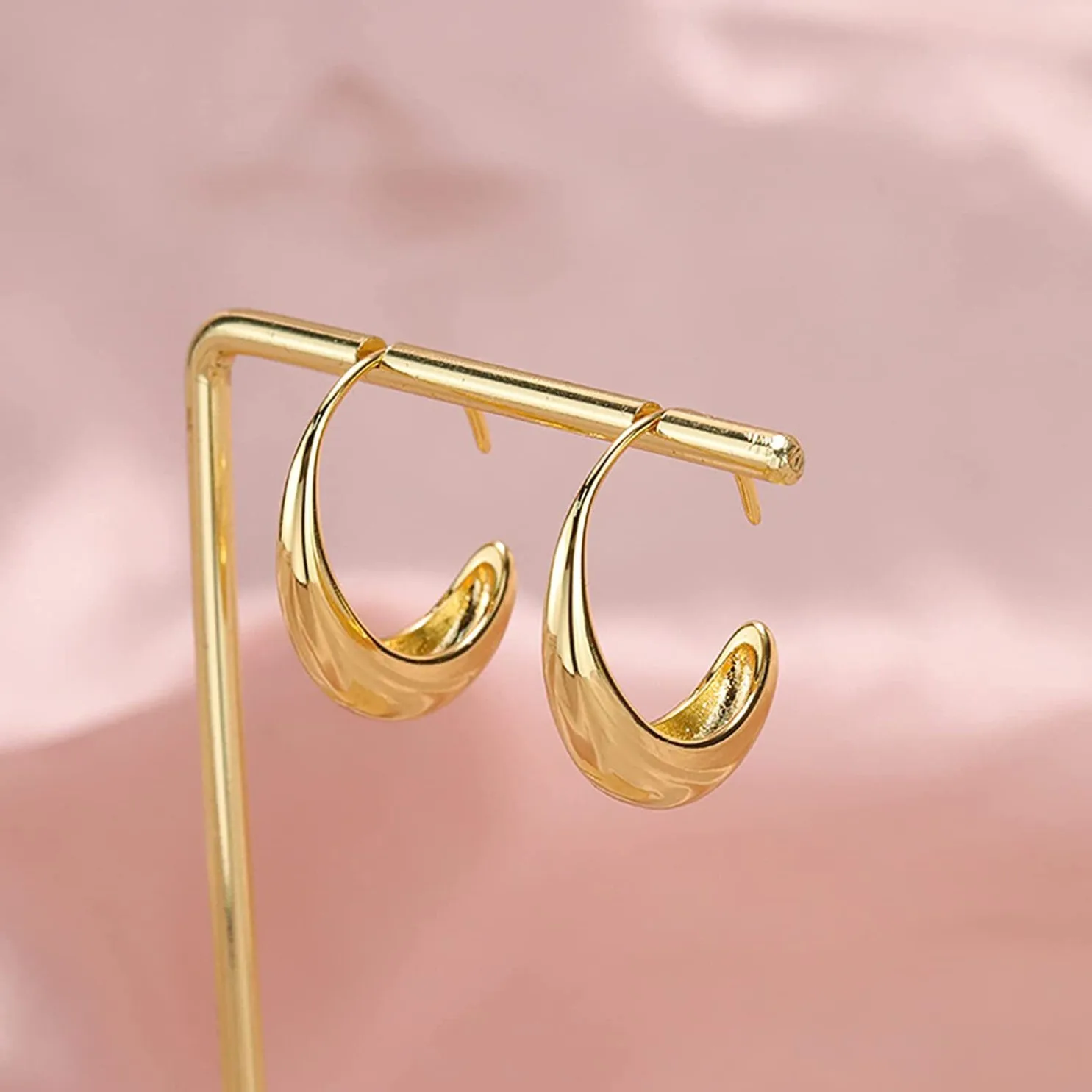 

Classic Stainless Steel Ear Buckle for Women Trendy Gold Color Small Large Circle Hoop Earrings Punk Hip Hop Jewelry Accessorie