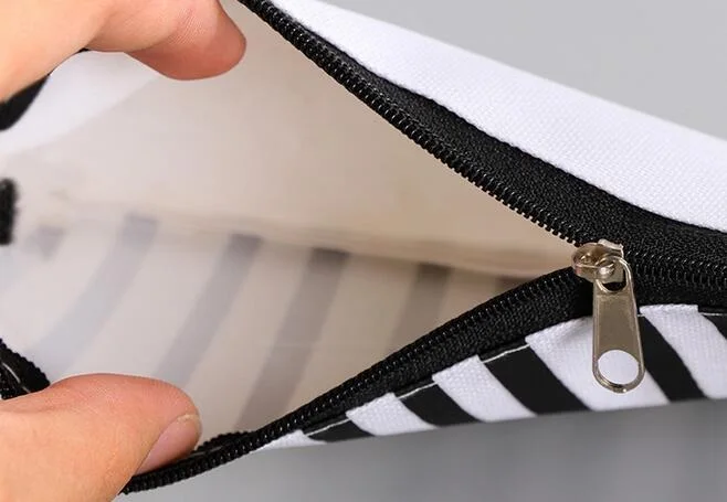 1 шт./лот классическая черная и белая сумка-карандаш из ткани Оксфорд на молнии