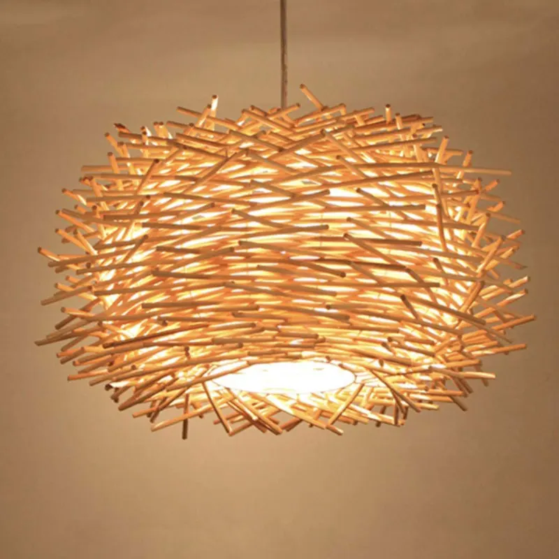 30 см светодиодный ручной Плетеный абажур из ротанга индивидуальная люстра