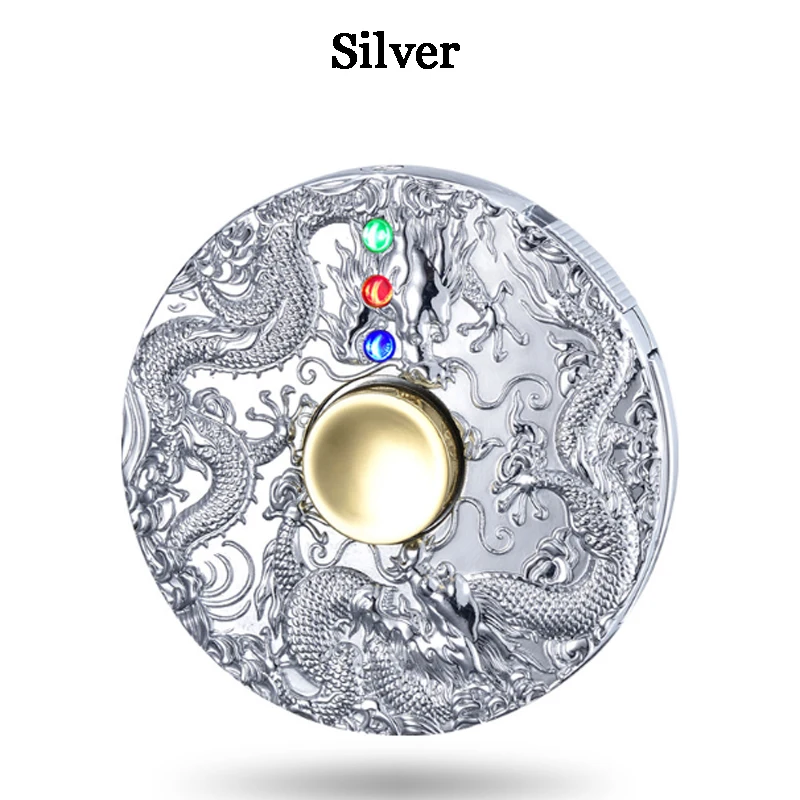 

Fingertip Gyro Zinc Alloy Electric USB Lighter Rechargeable Flameless Creative Funny Lighter Dropshipping Men's Gift