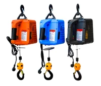 500kg 220v110v electric hoist portable electric hand winch traction block electric steel wire rope lifting hoist towing rope