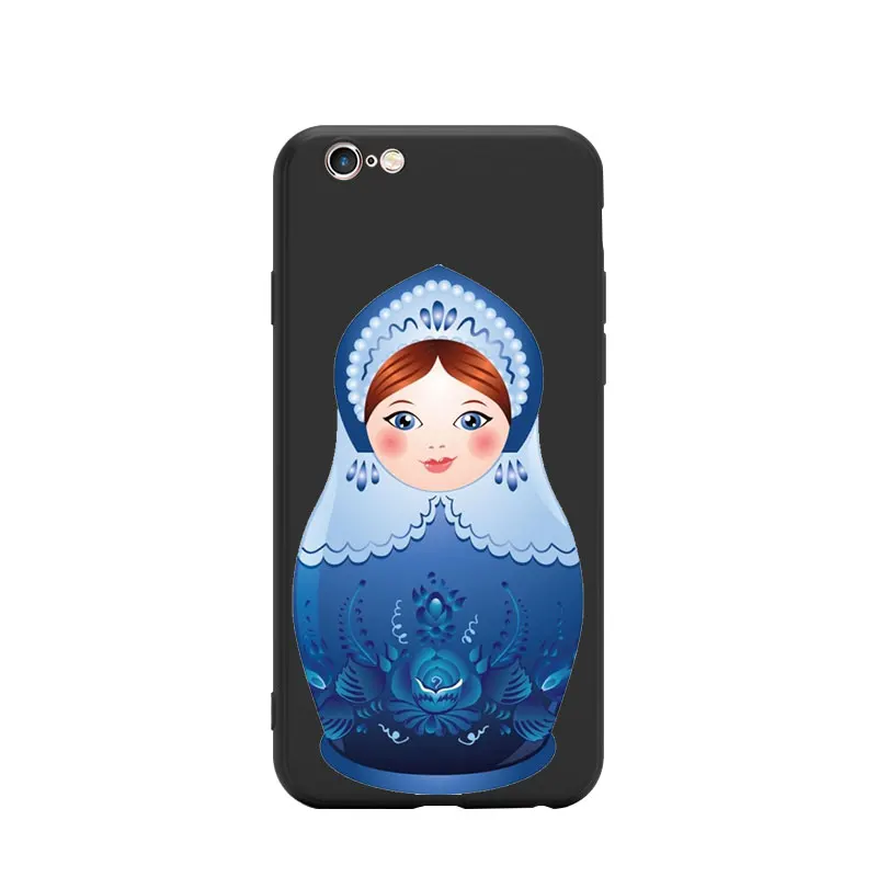 Чехлы для телефонов из ТПУ с русской куклой-матрешкой iPhone 6 7 8 S XR X Plus 11 Pro Max