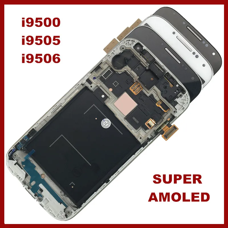 Высокое Качество 5," lcd для SAMSUNG Galaxy S4 lcd дисплей с рамкой i9500 i9505 i9506 кодирующий преобразователь сенсорного экрана в сборе Замена