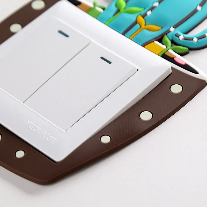 Cartoon Cactus Shape Light Switch Surround Socket Finger Plate Panel Cover Hot for Home Decoration Wall Sticker | Дом и сад