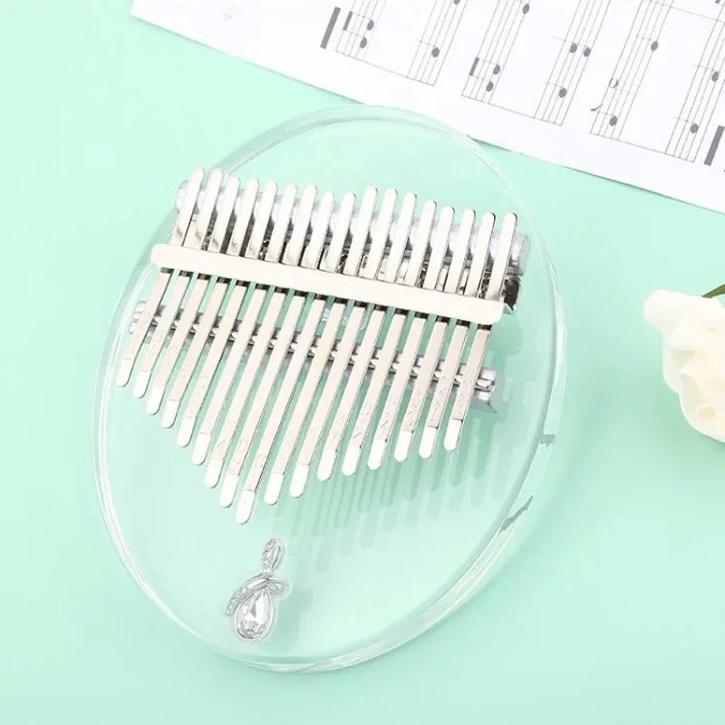 Пианино Kalimba с 17 клавишами прозрачное акриловое Пальчиковое мини-клавиатура