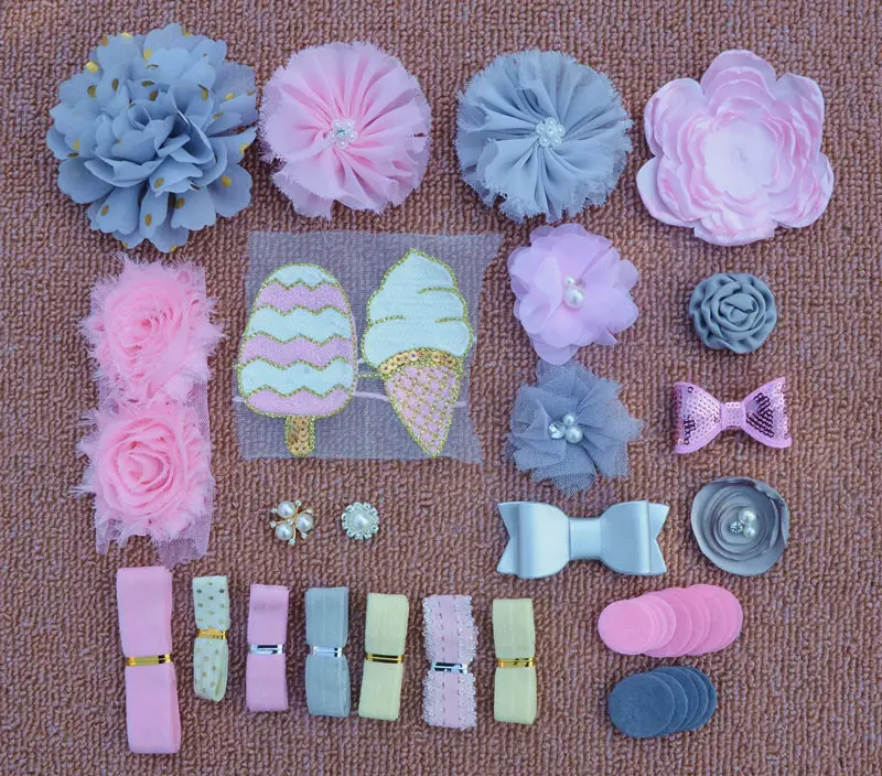 CR-DIY-4 Повязка на голову "сделай сам" комплект Baby Shower повязка на голову, комплект День рождения DIY набор для волос аксессуары для волос повязка на голову набор для изготовления повязка на голову "сделай сам" s - Цвет: CR-DIY-4