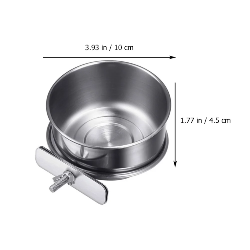 

1 Set Stainless Bird Feeder Parrot Feeding Tool Pet Feeding Supply (Silver)