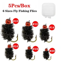 5pcsbox nymph scud fly bug worm trout fishing flies artificial insect fly fishing lure