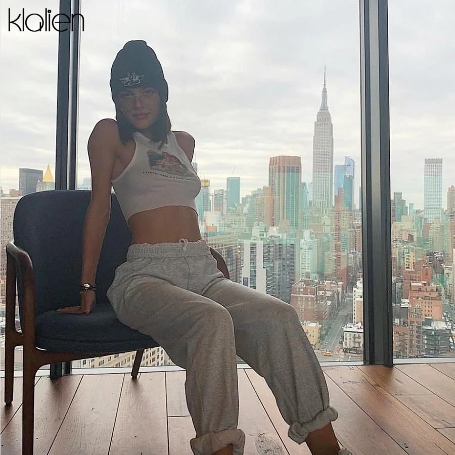 Летняя женская футболка KLALIEN с принтом маленького ангела повседневная без