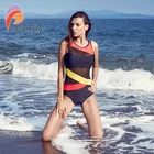 Andzhelika 2017 новые спортивные Цельный купальник С модными вставками в сеточку в области бретелек и по бокам