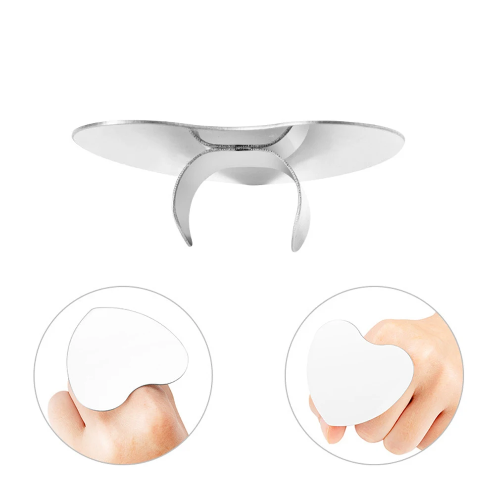 Новый дизайн ногтей кольцо из нержавеющей стали в форме сердца палитра Блюдо